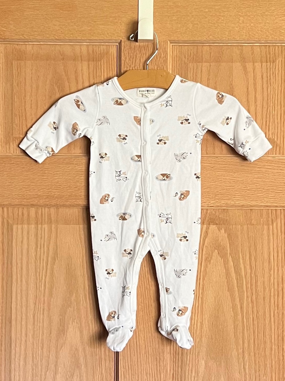 6/9 Month Rabbit Bear Puppy Print Pajamas Organic Cotton
